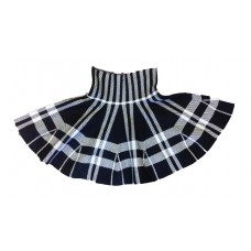 Black/White Knitted circle skirt
